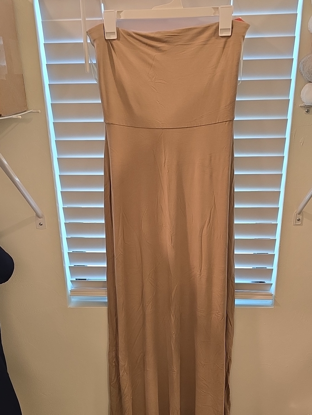 Strapless Maxi Dress in Taupe